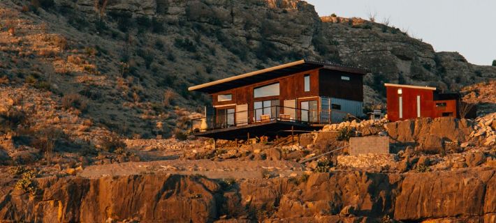 Off-Grid, Modern Cliff House Hotels in Brewster County