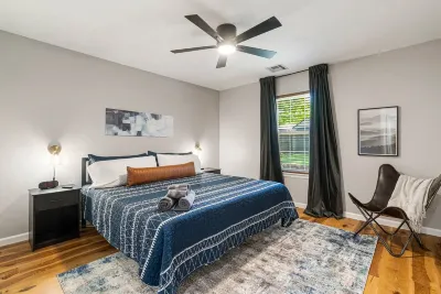 Spacious Fenced Backyard and Fire Pit - Inviting Tranquil Retreat Hotels near Tulsa International Airport