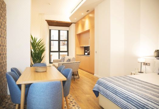 세비야 아파트식 숙소의 현대적인 주방 인테리어