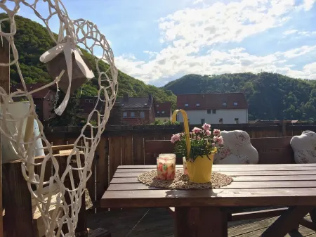 New Feriewohnung in the heart of the valley with stunning view to Roßtrappe,