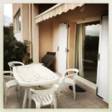 Superb sea view on Propriano's breakfast terrace