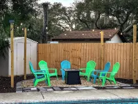 Private 4-bed/3 bath house with putt-putt golf, heated pool, and hot tub.