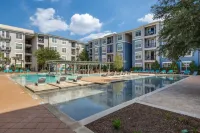 High Speed WiFi 1-Bed Apartment at Frisco, Equipped Gym, Pool, AC, Work Space.
