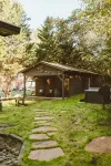 Dudley Creek Cottage; cozy little cottage. Hot tub + fire pit + arcade!