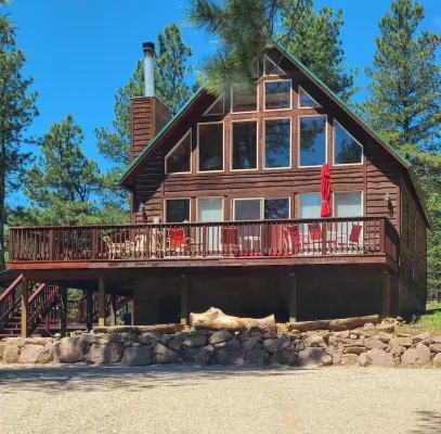 Nestled in the pines on 2 acres, secluded, close-to-nature house. Pet-Friendly!