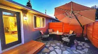 Sanders Beach stylish downtown CDA getaway hot tub fire table bikes games <br>