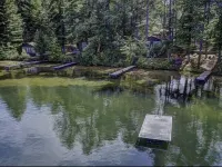 Lakefront one bedroom cabin with private dock