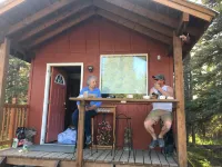 Casey’s Bear Den is a cozy cabin near Johnson Lake and the Kasilof River
