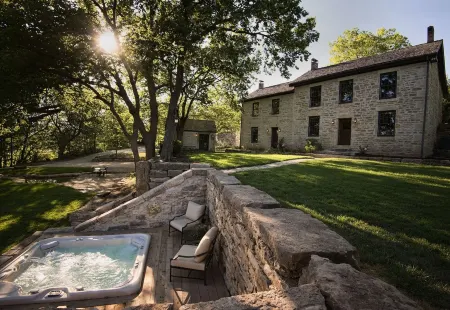 Historic Limestone Estate in the Tallgrass Prairie