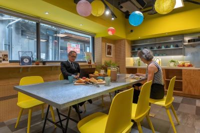 共有エリア ボウティ シティ カプセル インの写真