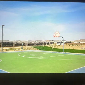 New house in a quiet neighborhood.