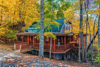 Fun-filled 2 bedroom cabin with hot tub Hotel dekat Sims Point