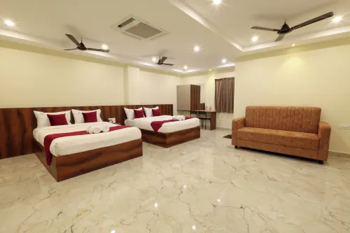 Olive Nest- Tirupati Bus Stand- 300 Meters, Railway Station- 400 Meters