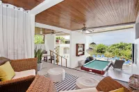 Large Ocean Views with Outdoor Living/Kitchen area, Huge pool w/Slide