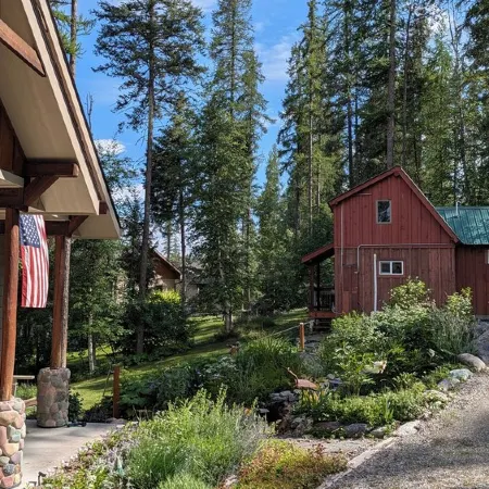 Cozy cabin on a lake just outside of Whitefish