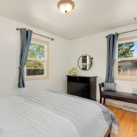 Family Friendly Central Retreat with Covered Patio, AC, Fenced Yard