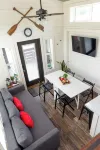 Tiny home mountain retreat w/ view, covered outdoor patio, fire pit