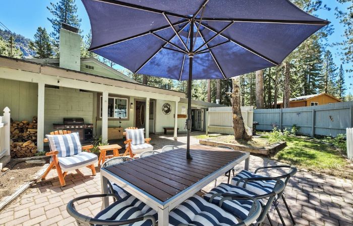 Tahoe Ranch, Hot Tub, on River, 3Bd, 2 BA, Family & Dog OK Walk. Summertime Pool
