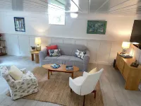 Charming and cozy apartment nestled in the woods.