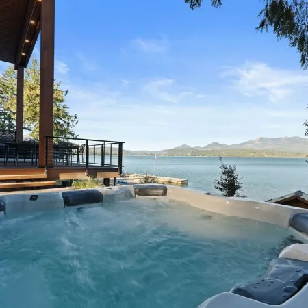 New Modern Luxury Home. Enjoy the Sweeping Lakefront and Mountain View’s.