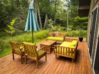 Moss Creek Cabin in the woods on Madeline Island