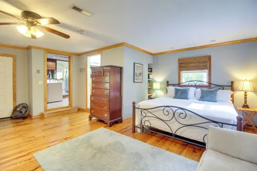Dock & Views! Waterfront Baisden's Bluff Home - parking