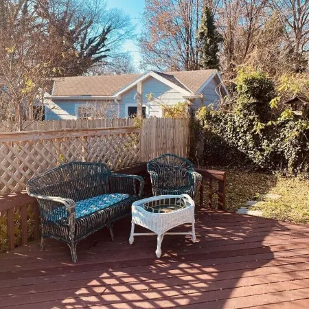 Indigo Blue modern open vibe on tree lined street