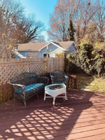 Indigo Blue modern open vibe on tree lined street