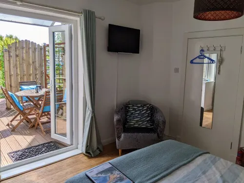 The St Clares Hideaway is a couples retreat with sea view