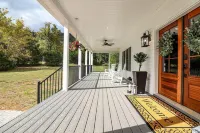 New! Farmhouse + Pool + Firepit + Wrap Around Covered Porch