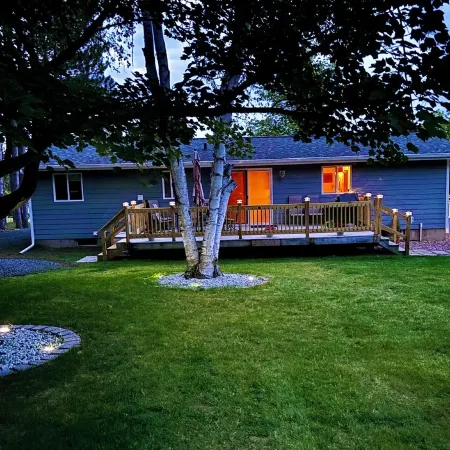 Ride your ATVs and snowmobiles directly from the house!