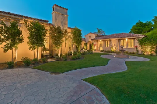 Contemporary PGA West Retreat on Greg Norman Course with West Mountain Views