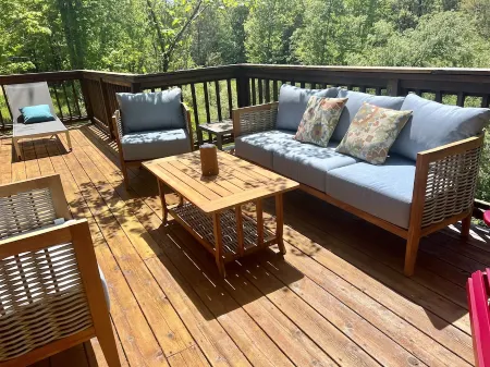 for the creative spirit, swimming dock on pond, horses to pet, Fire pit