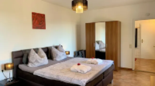 Villa Warzenburg, apartment 2 with panoramic view, balcony and fireplace. Vacation with a dog.