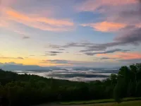 A PERFECT POST-N-BEAM IN THE CLOUDS OVER STRATTON
