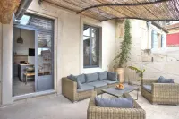 South-facing suite with terrace in town center