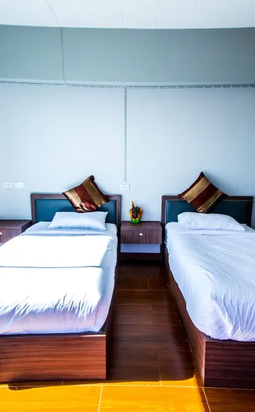 ห้องสแตนดาร์ดทวินวิวสวน ห้องไม่สูบบุหรี่