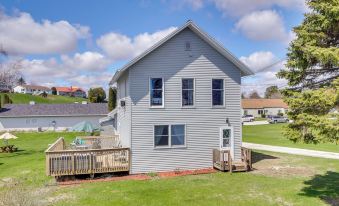 Walk to Beach Home with Game Room and Yard in Algoma!