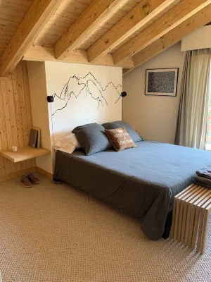 Crans Montana apartment 4.5 rooms & sleeps 6 with terrace in the center of town