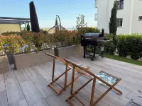 Cozy apt with private office 24\7 Infinity salty heated pool barbecue sky dome