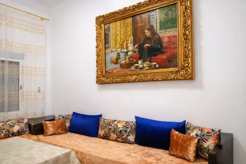 Charming 2-Bedroom Apartment with Moroccan Salon near Aquain Tamaris, Casablanca - 2 Sao