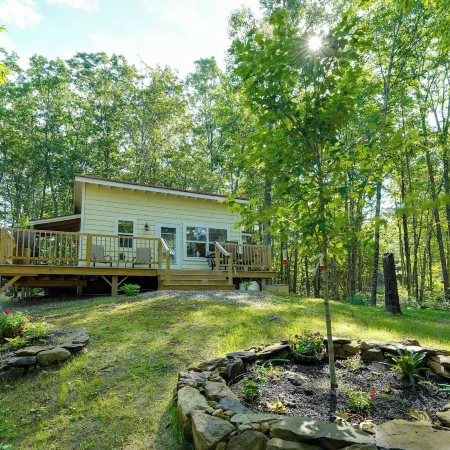 Private Dock & Deck: Tranquil Dam Pond Cottage!