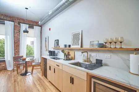 Charming European-style Studio in the Historic Orenge Building, Downtown Durham.