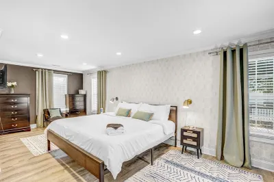 Luxe 6-BDRM Ranch  Gazebo & Movie Nights Hotels near Lake Wheeler Rd