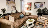 Coast PalmTree Yard 2BR Block from Beach Hotels in Pacifica