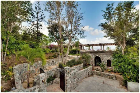 Best views & pool deck on St John just up the hill from Cinnamon Bay Beach.