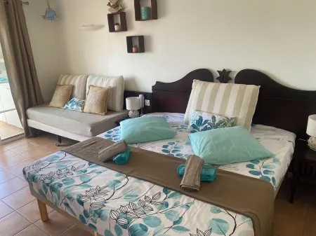 Studio "ti kaz an nou" sea view * feet in the water - very quiet place