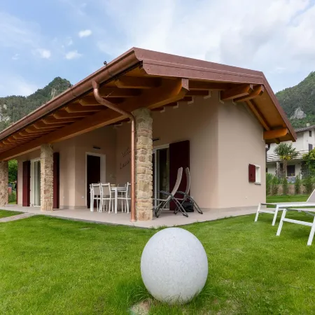 Villa by Lake Idro with Mountain Views