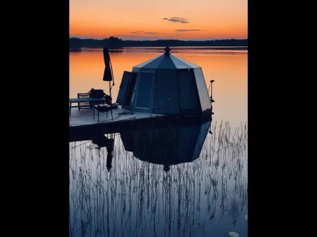 Peace & Quiet Hotel Floating Glass Room for 2 Guests Experience Northern Lights