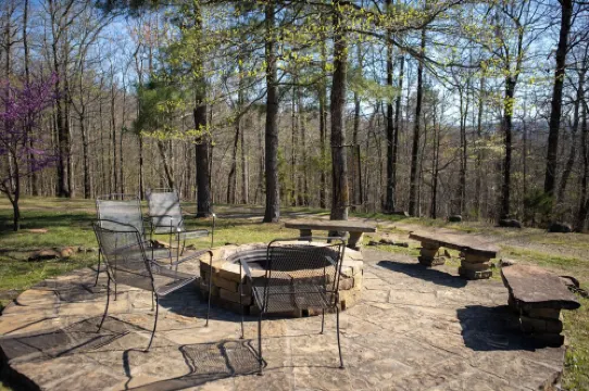 Hot Tub, Patio, and Fire Pit - Cooper's Ozark Cabin